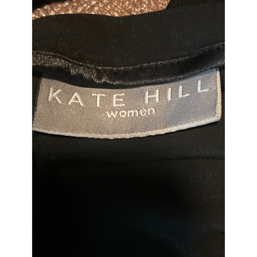 Kate Hill Women Black Maxi Skirt Plus Size 1X Rayon Blend Solid Minimalist - Picture 2 of 7